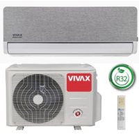 Sieninis šilumos siurblys / oro kondicionierius oras – oras VIVAX H+ design ACP-18CH50AEHI+ R32 Silver/Gold, šildymas iki -20C, 5,3 kW